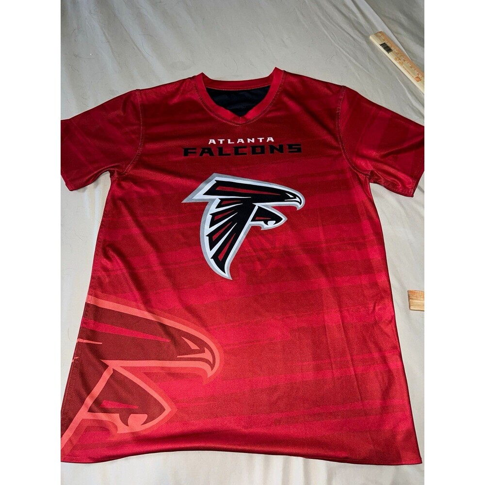 Atlanta Falcons NFL Flag Football Red Short Sleeve Shirt Adult Size M